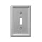Amerelle Wall Plate, Number of Gangs: 1 Steel, Brushed Nickel Finish, Gray 149TBN - alternate 1